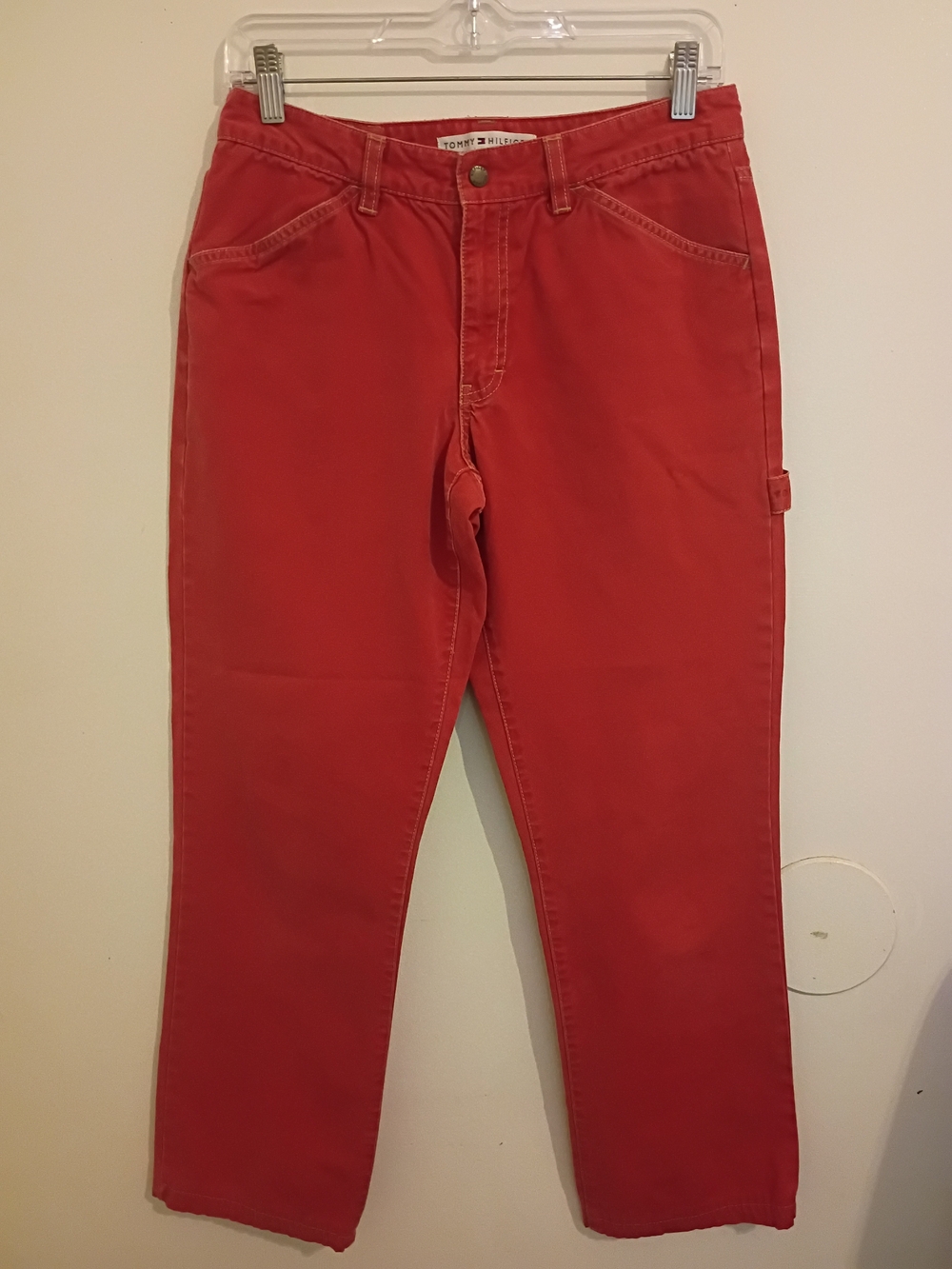 VTG Tommy Hilfiger Women's‎ Red Carpenter Pants Sz 6